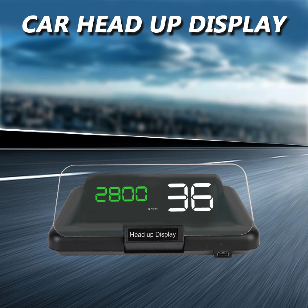 

Windshield Projector Water Temp RPM Voltage Alarm Car Head Up Display C500 Mirror HUD Car Security Alarm OBD2 Speedometer