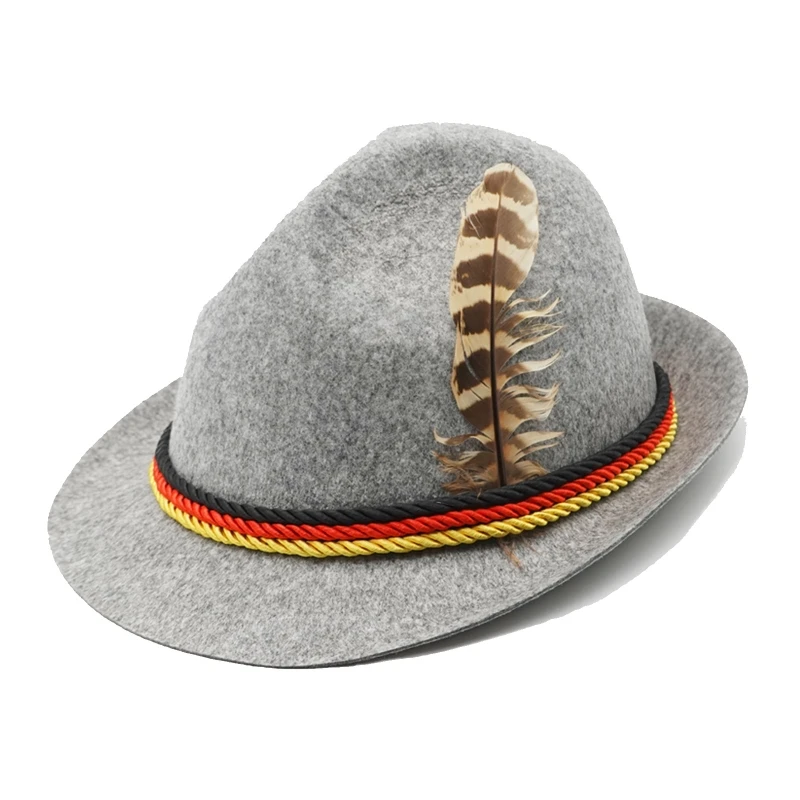 

Женская фетровая шляпа с перьями X4YC, элегантная Регулируемая фетровая шляпа для церкви, осени и зимы