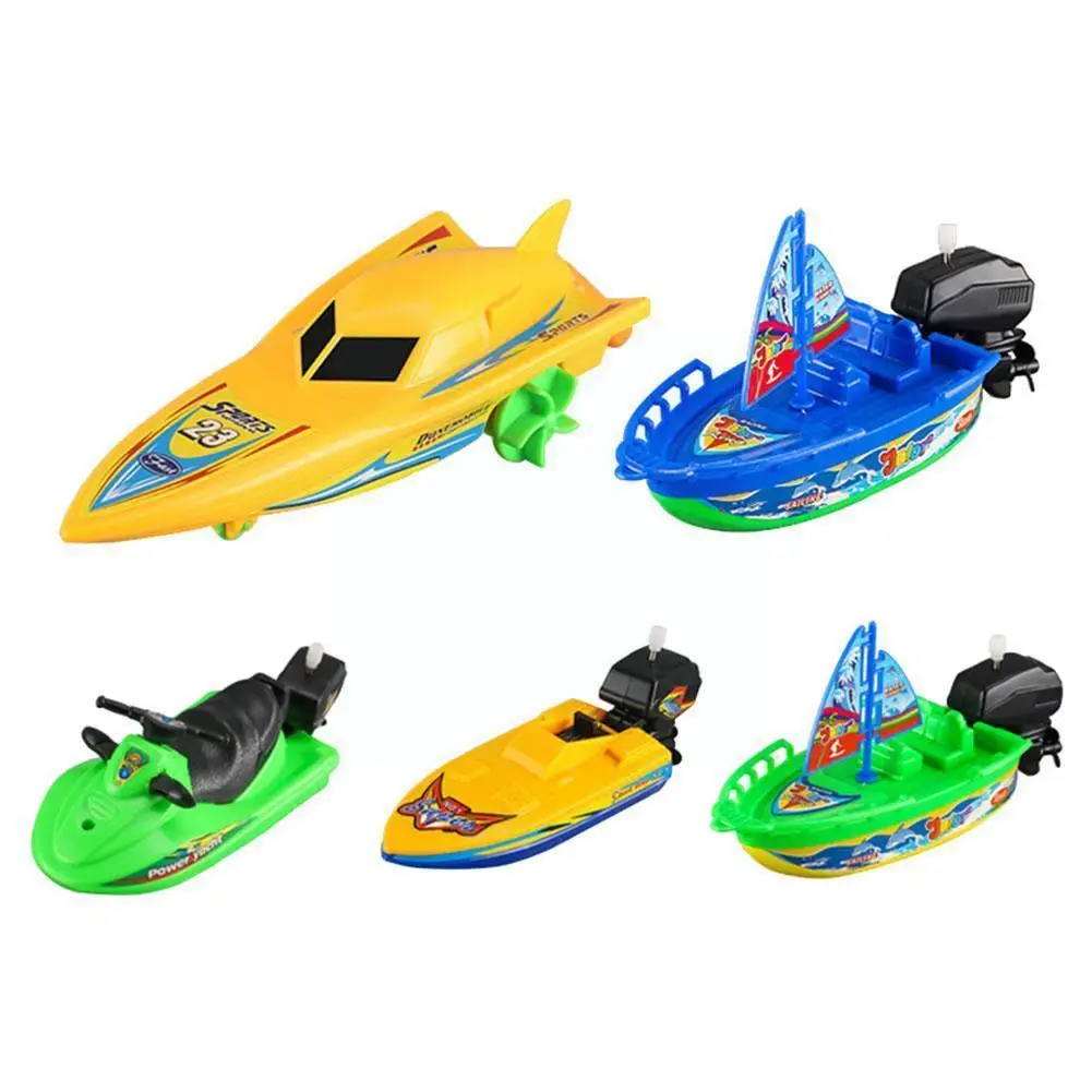 

Children's Clockwork Boat Bathing Toy Wind-up Bathing Speedboat Yacht Children Classic Gifts Clockwork Toys Motorboat Chris J9k2