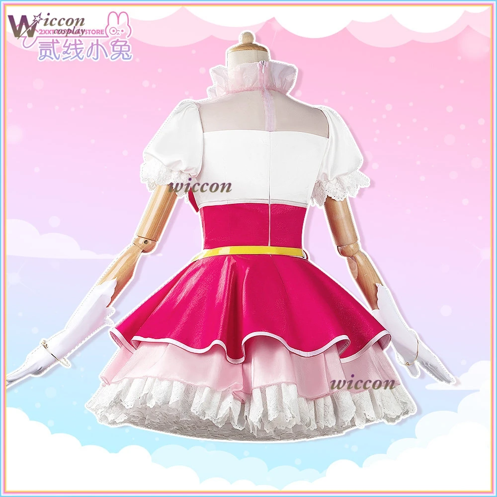 Фото Костюм для косплея Cure Miracle Asahina Mirai, розовое кавайное платье в стиле Лолита, костюм Pretty Cure Haruka для косплея с париком и обувью №4