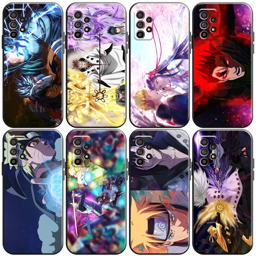 

Japan NARUTO Anime Phone Case For Samsung Galaxy S20 S20FE S20 Ulitra S21 FE Plus Ultra Back Liquid Silicon Soft Black Carcasa