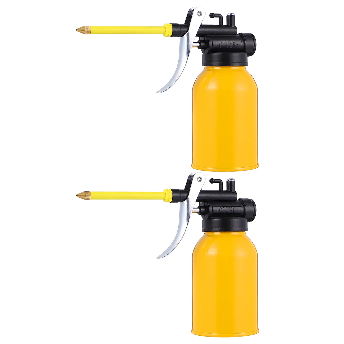 

2 Pcs Pump Oil Can Tool High Pressure Straight Spout Applicator Oiler Hand