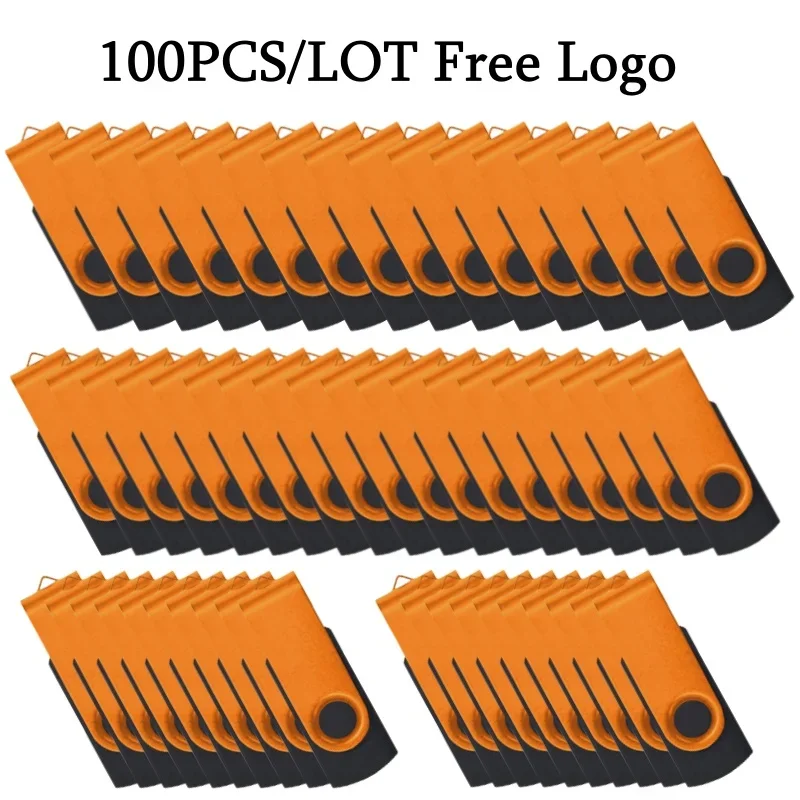 Металлический флеш-накопитель USB 100 с возможностью поворота на 360 градусов 32 ГБ 64