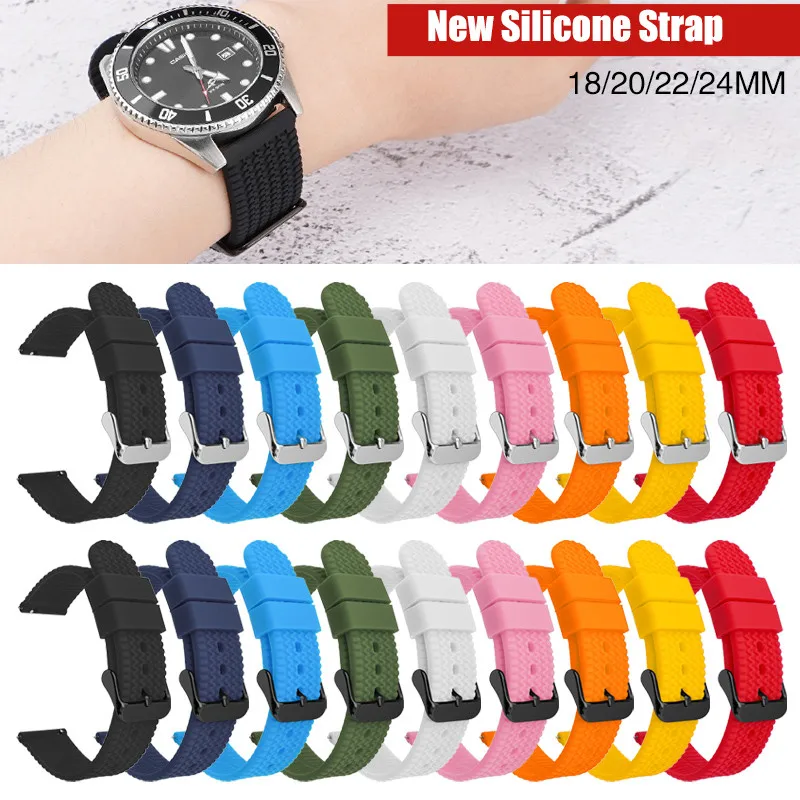 

Ремешок силиконовый для Samsung Galaxy Watch 4 Classic Active2 Huawei GT 3/2/2e, универсальный браслет для мужчин и женщин, 12/14/16/18/20/22/24 мм
