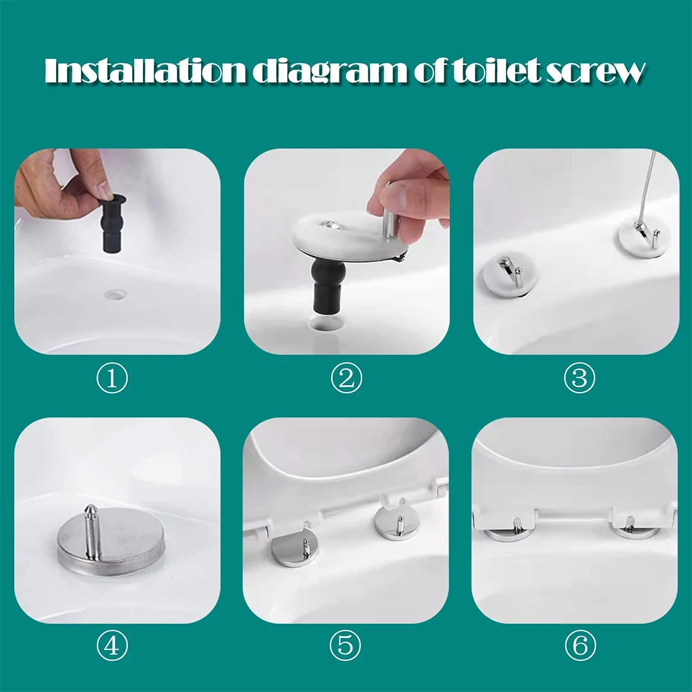 

2pcs Toilet Seat Screws Hinges Expanding Rubber Top Nuts Fixings WC Blind Hole Bathroom Toilet Lid Universal Fixing Nuts
