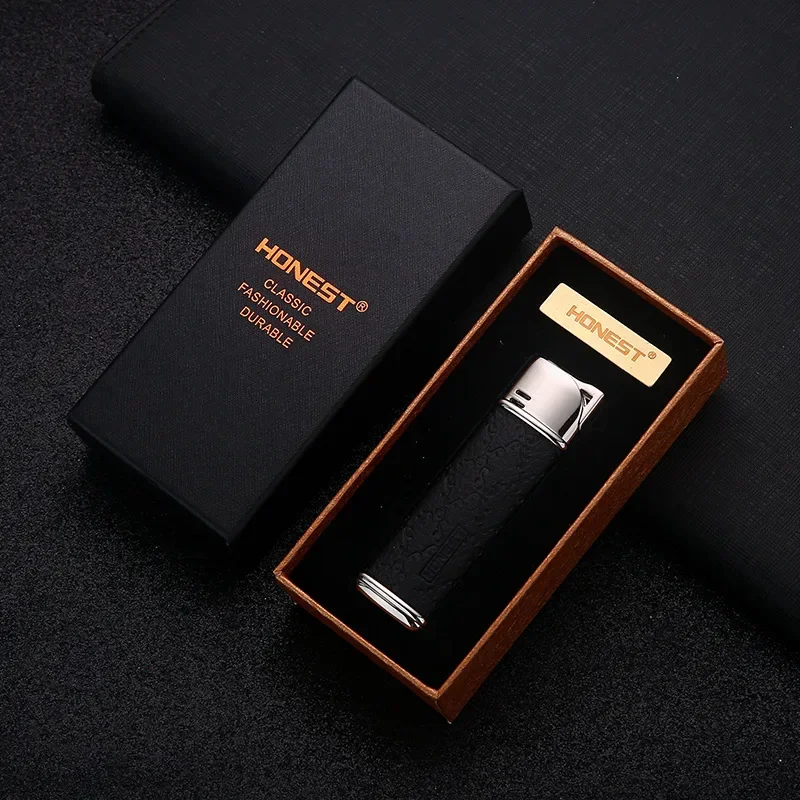 HONEST Jet Torch, зажигалка, бутановая газовая кожа, металлические зажигалки для сигар с подарочной коробкой, прикуриватель без газа, Лидер продаж (art.: 3920cd864f0fd) - 3920cd864f0fd