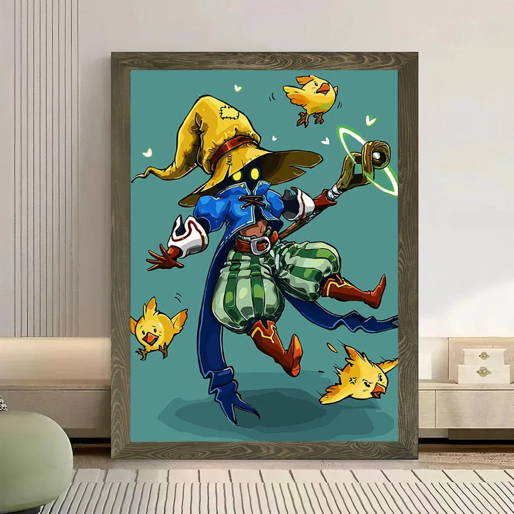 Фото Постер на холсте Vivi Ornitier с изображением Chocobos, настраиваемый, высококачественный, с печатной картинкой, для специализированного и тематического домашнего декора №3