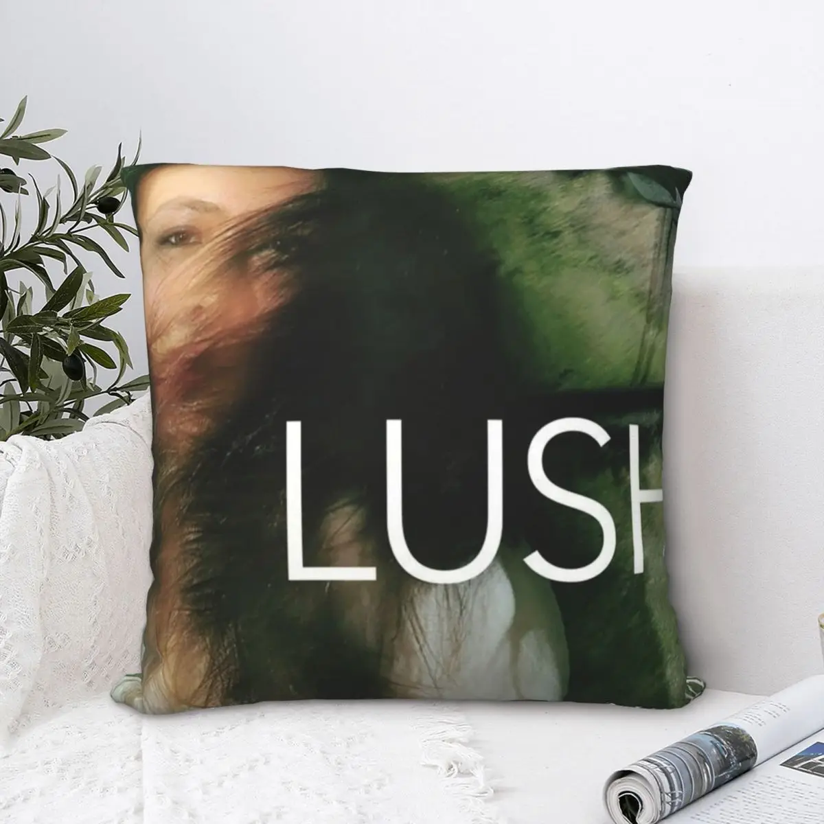 LUsh Mitski Square Pillowcase Polyester Pillow Cover Velvet 