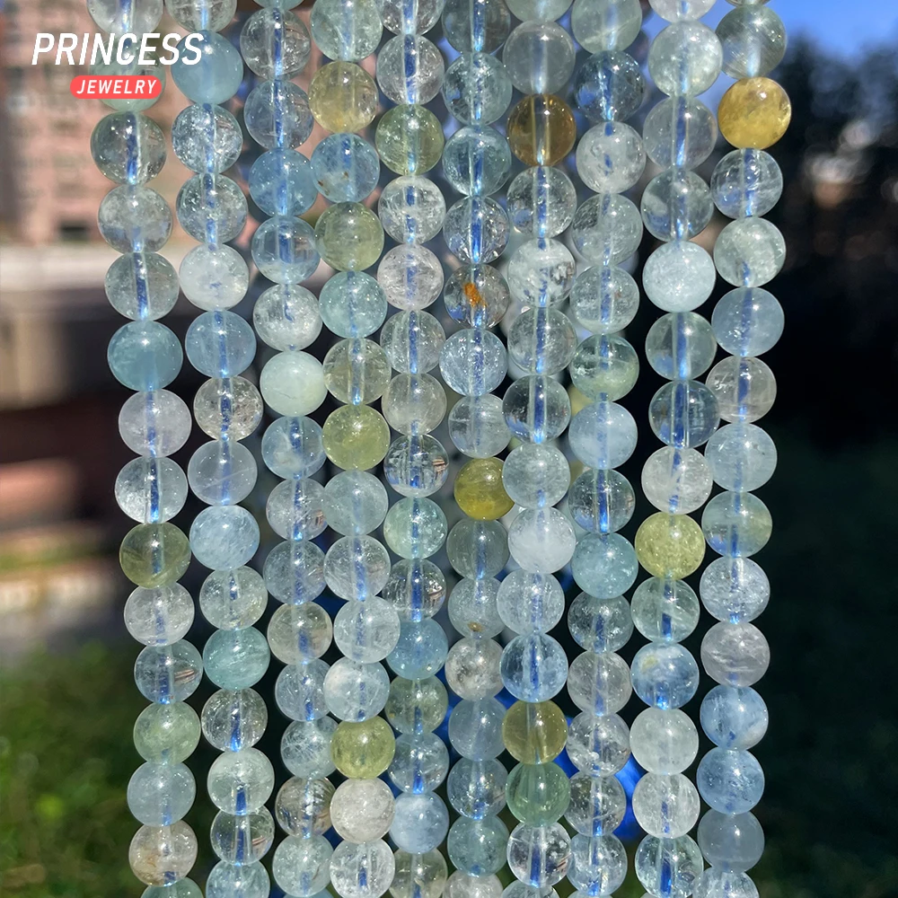 Аквамарин 6 мм цвет в ассортименте