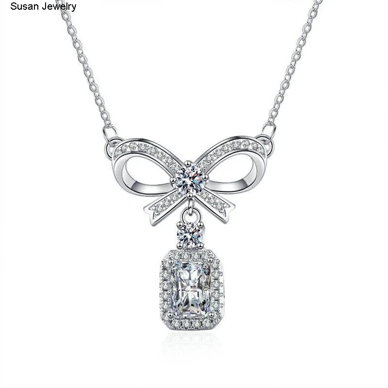 

Популярный онлайн светильник легкий роскошный дизайн, кулон-ожерелье с бантом, Женская цепочка на ключицу