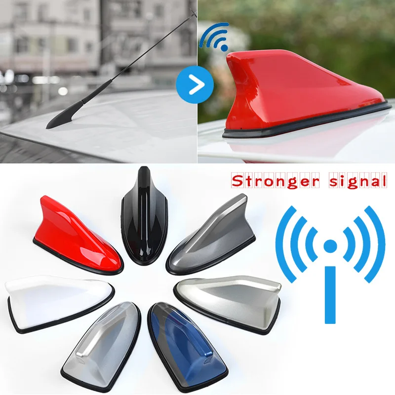

Waterproof Car Shark Fin Antenna Roof Decoration Accessories Aerial Radio FM Signal Antennas for BMW Ford Fiesta Kia Opel Astra