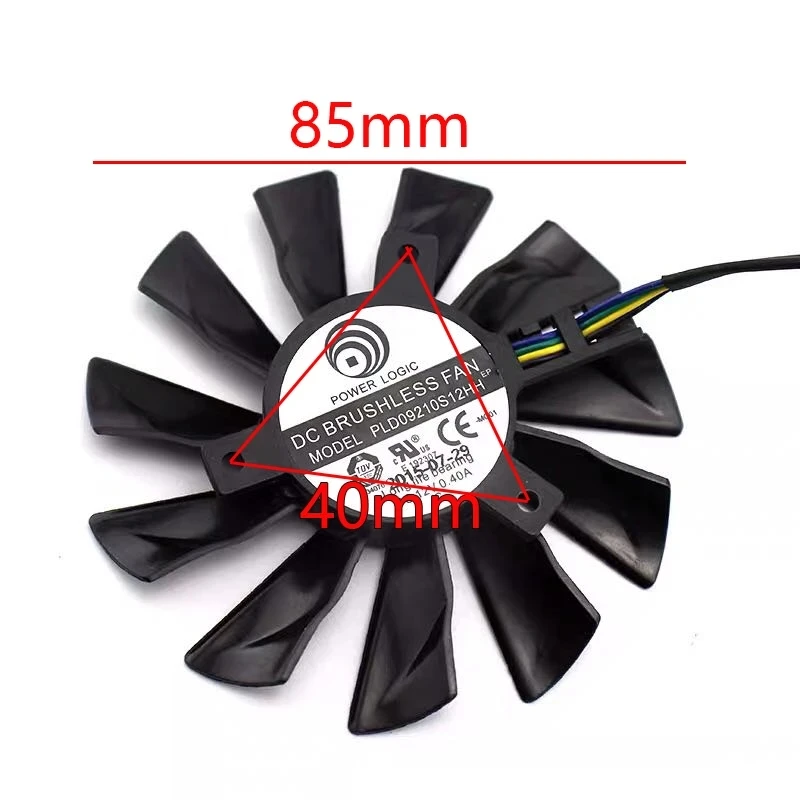 Новый 85 мм 4PIN PLD09210S12HH охлаждающий вентилятор для MSI GTX 1080 1070 1060 Duke TI графической