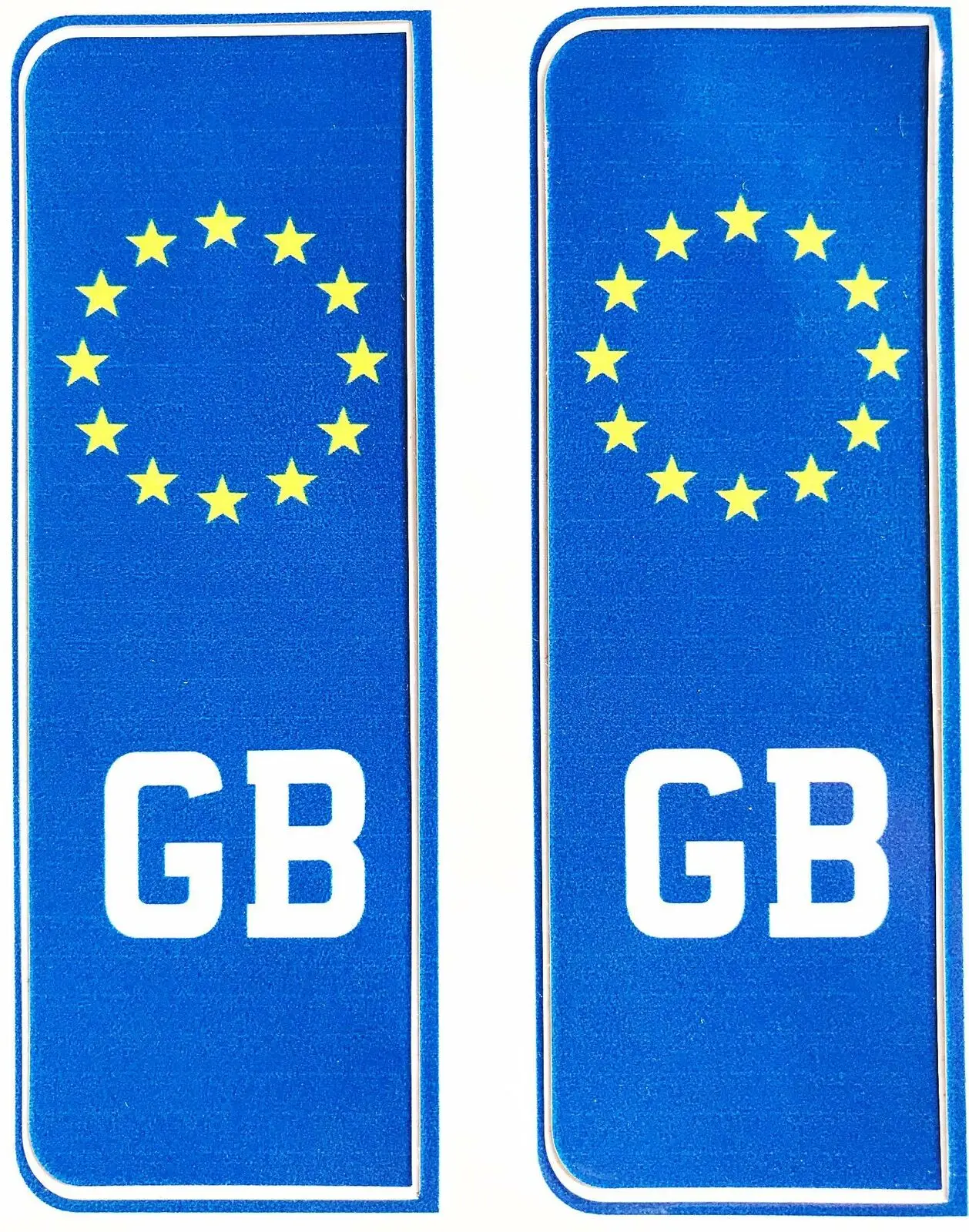 

For Two Blue GB Sticker Great Britain Plate Badge Travel Abroad