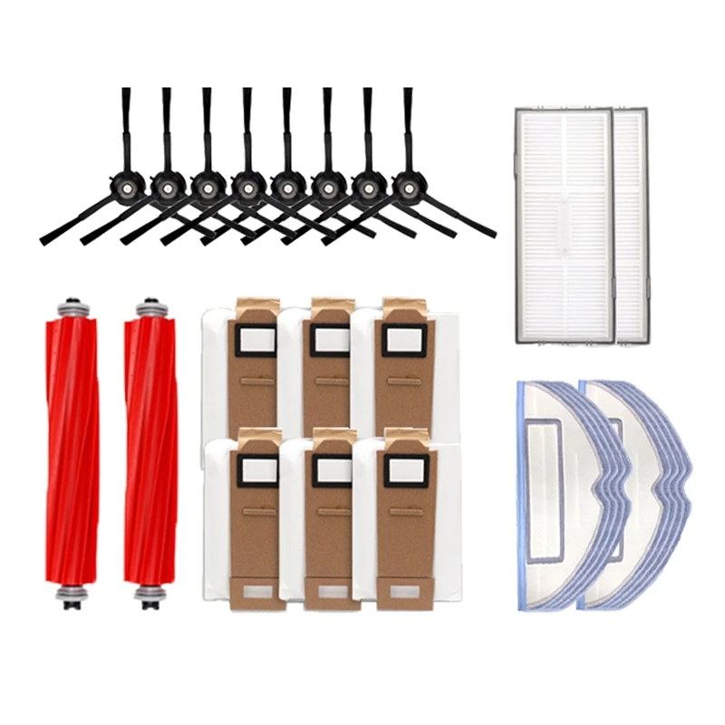 

Аксессуары для Roborock S7 T7S T7PLUS T7SPLUS, рулонная щетка, Швабра, тряпичный фильтр, боковая щетка, пылесборник