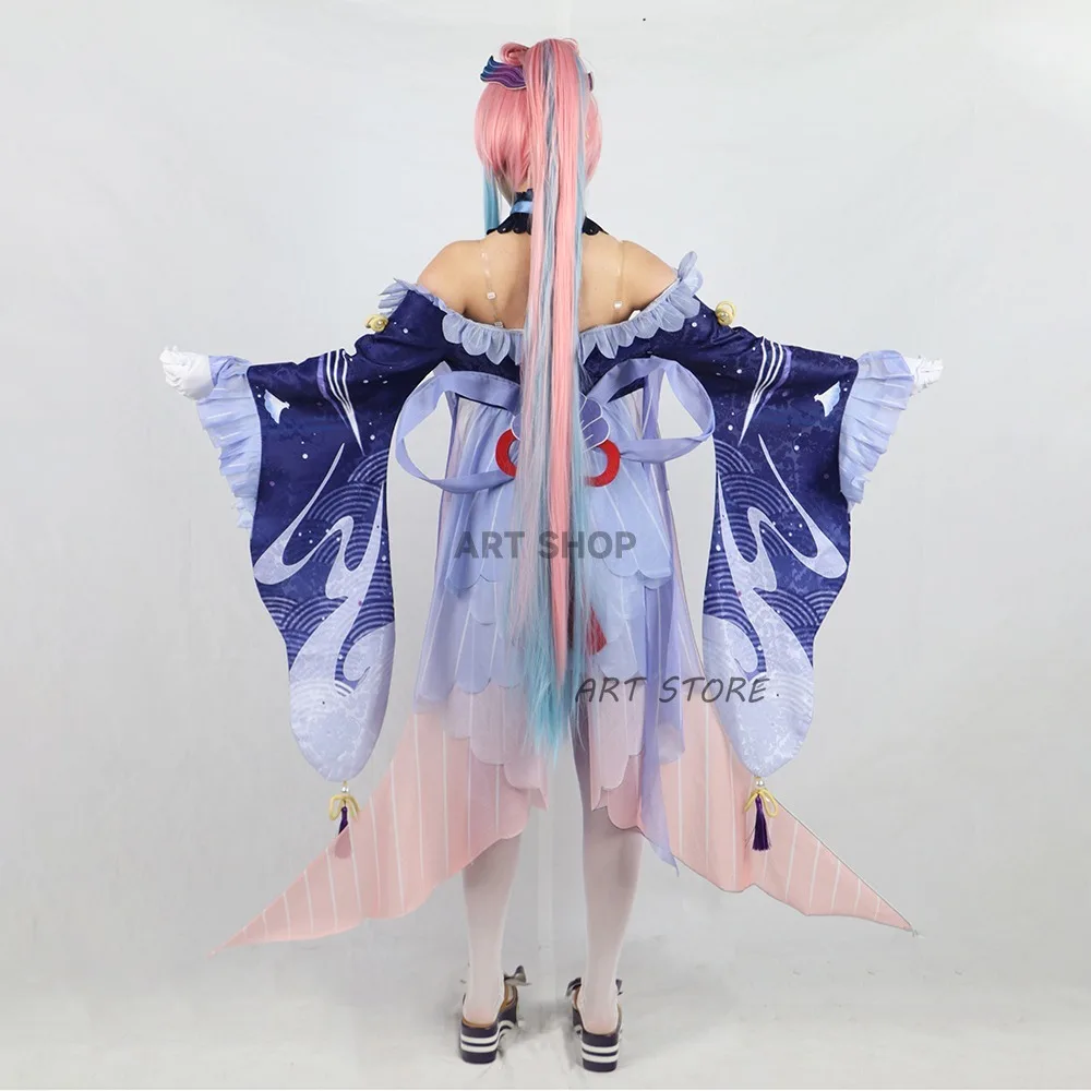 Костюм для косплея Sangonomiya Kokomi одежда парика Genshinimpact костюмы аниме-игры Хэллоуина
