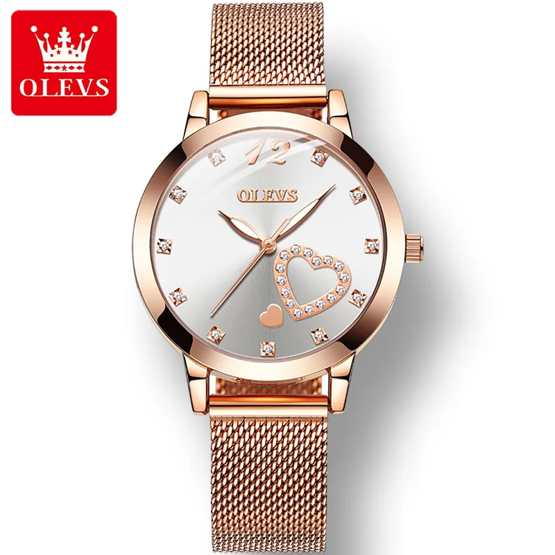 OLEVS 5189 Waterproof Japan Quartz Women Wristwatches Fashion Stainless Steel Strap High Quality Watches for Women enlarge
