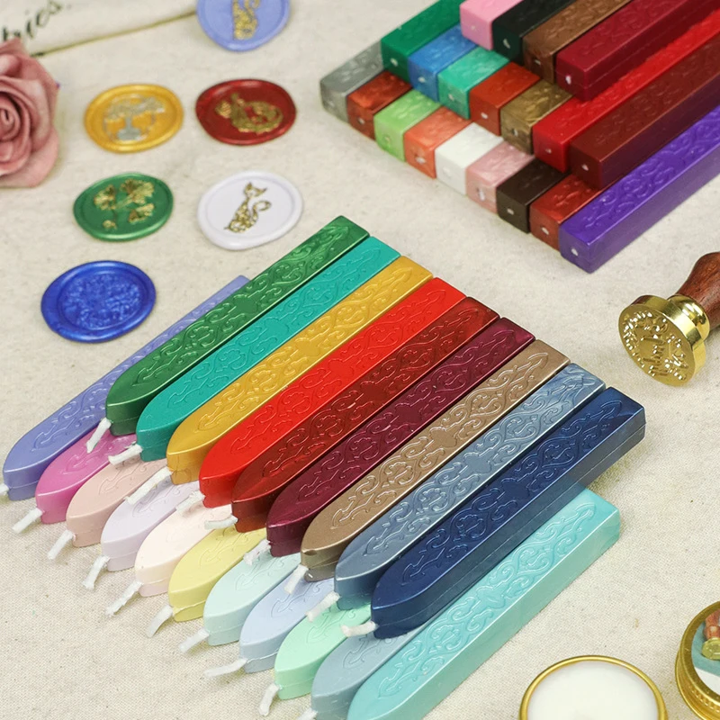 

1Pcs Wax Seal Sticks With Wick Sealing Wax Stick For Wedding Invitations Wax Seal Stamp Fire Lacquer Strips Diy Tools