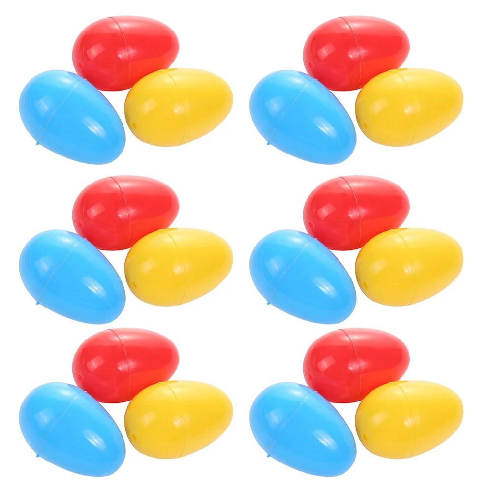 

50Pcs Decorative Easter Eggs Easter Egg Toy Candy Packaging Egg Shells Random Color