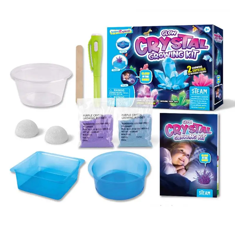 

Luminous Crystal Growing Kit Kids Science Experiment Kit Children Interest Training Educational Toys For Boys Gift