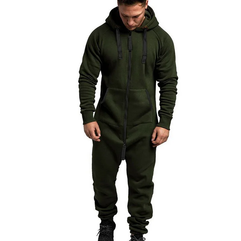 Fall/Winter 2023 Men's Pajamas Onesie Adult Home Wear Patchwork Casual Hoodie Printed Zipper Printed Pajamas Hoodie Suit