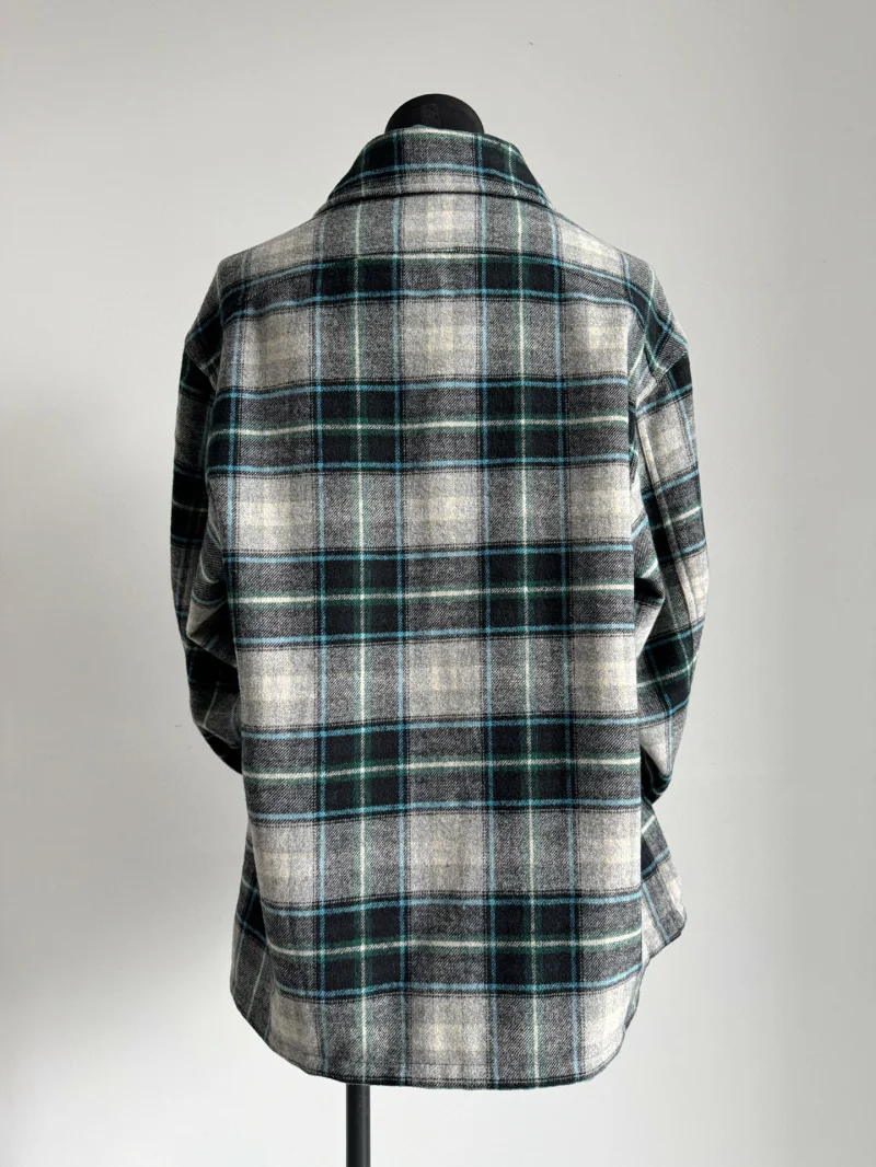 Женские рубашки 2024 осенняя мода клетчатый топ с длинными рукавами и принтом