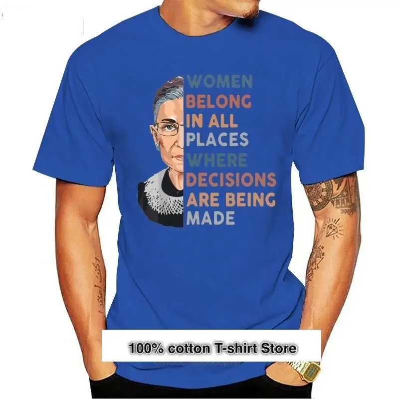 

Camiseta con estampado de Rbg, Camiseta con estampado de Rbg, a la moda, de cuello redondo, para mujeres