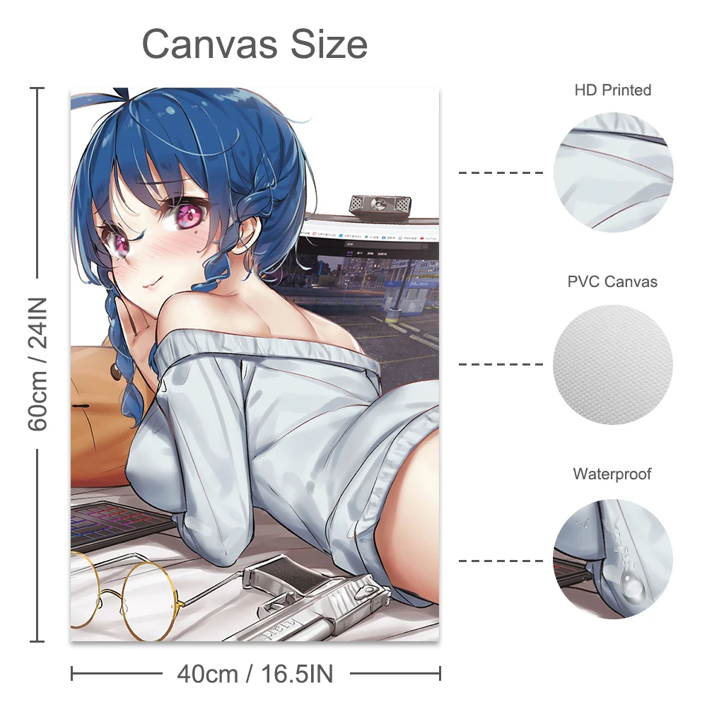 

Высококачественный плакат с изображением сексуальной девушки в стиле аниме, настенное искусство с рисунком, изображение на заказ, современные милые Фотообои