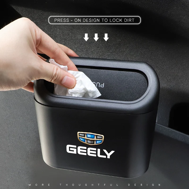 Ведро для мусора в автомобиле с логотипом, ведро для хранения мусора, аксессуары для Geely Boyue Haoyue, новые модели Emgrand Vision Binyue