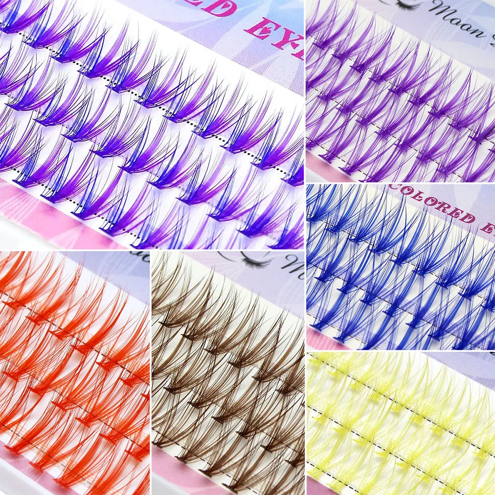 Ed Lashes Cluster Eyelash Extension Natural Long 20d Volume Effect Faux Bunche Individual Makeup Cilias
