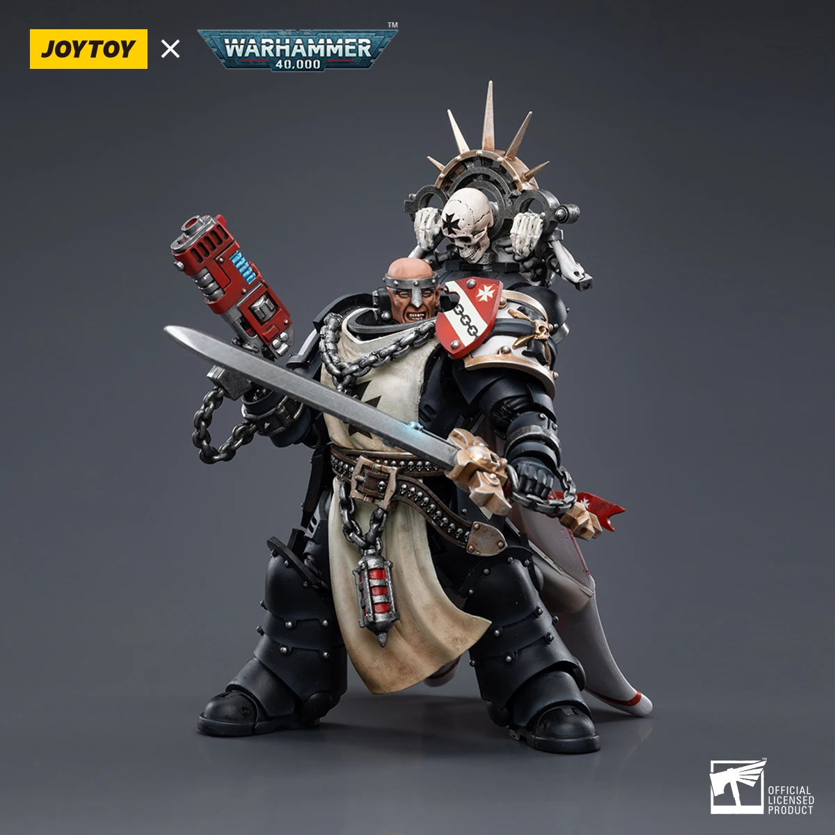 Фото В наличии: Фигурка JOYTOY Warhammer 40K Black Templars Helbrecht Lombast Intercessor Revenge Valtus Terminator 1/18 №4