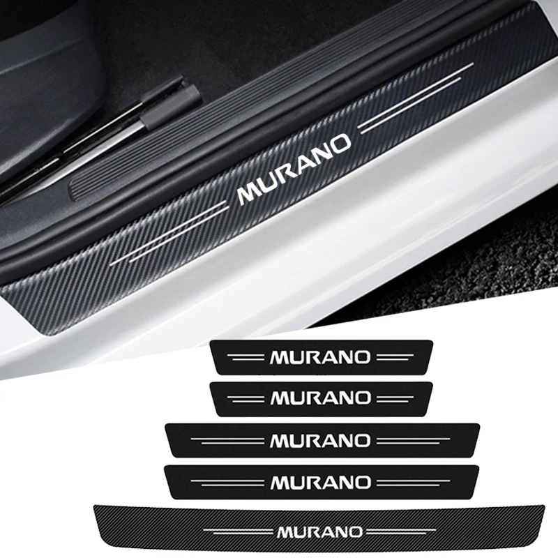 

Защитные наклейки на порог автомобильной двери для Nissan Murano Logo 2014 2015 2017 2018 2019 2020 2021 задний багажник