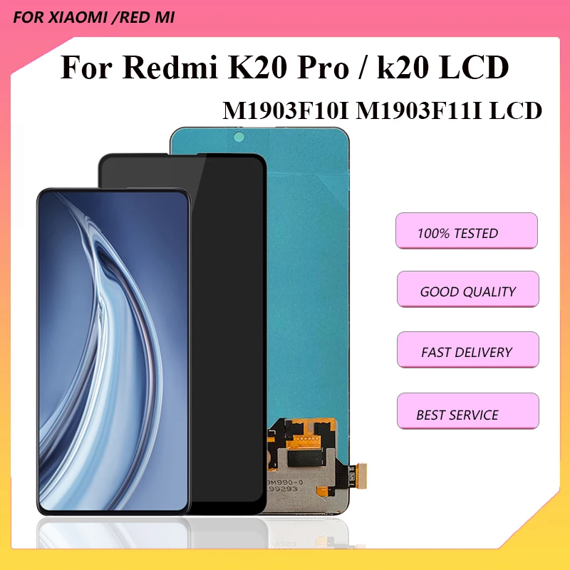 Экран OLED/TFF для Xiaomi Redmi K20 Pro, ЖК-дисплей, цифровой сенсорный экран для Xiaomi Redmi K20, ЖК-дисплей