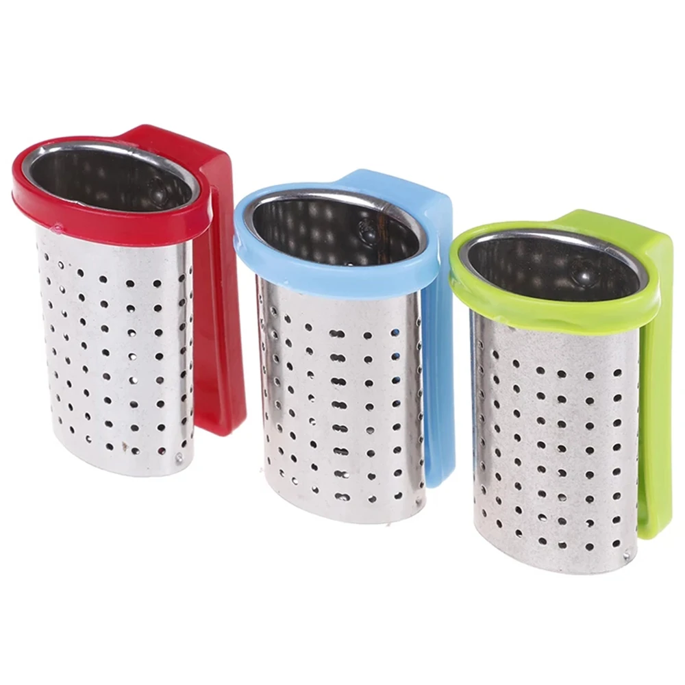 

Stainless Steel Tea Infuser Loose Leaf Tea Diffuser With Handle Hanger Strainer Herbal Spice Filter Drinkware Tea Accessories