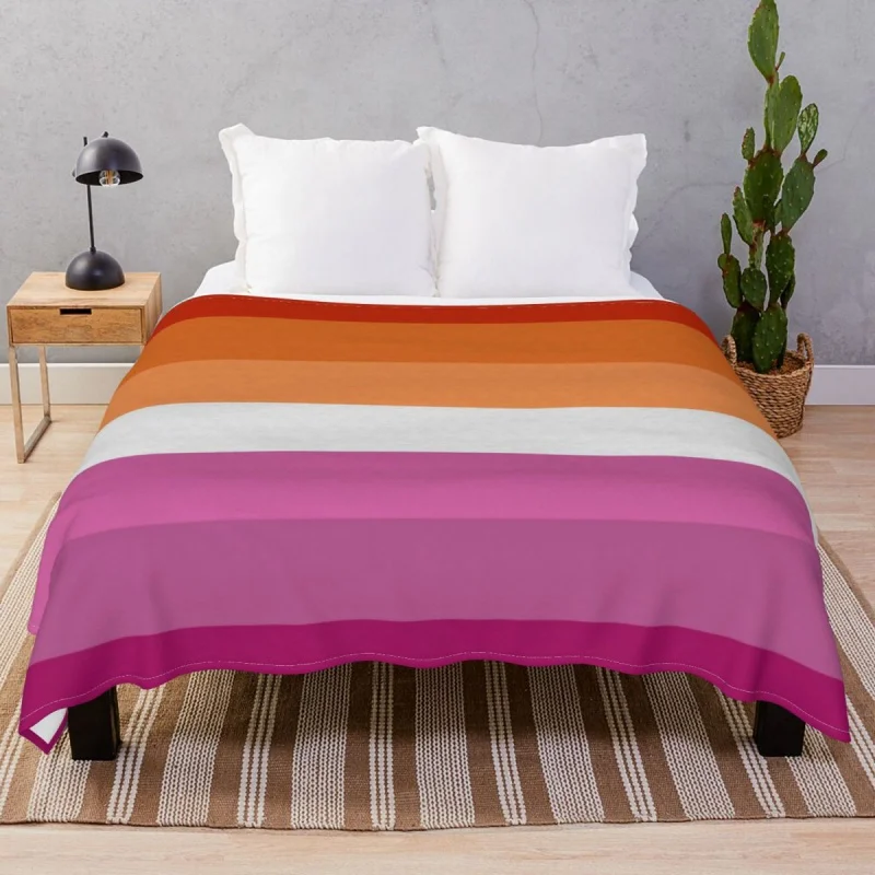 

New Lesbian Flag Expanded Thick blankets Veet Spring Autumn Lightweight Thin Throw Blanket for Bed Home Camp