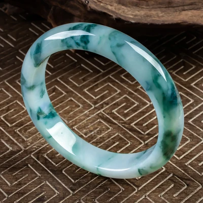 

Natural Blue Flower Burmese Emerald 54mm-64mm Bracelet Elegant Princess Jewelry Best Gift for Girlfriend for Mom
