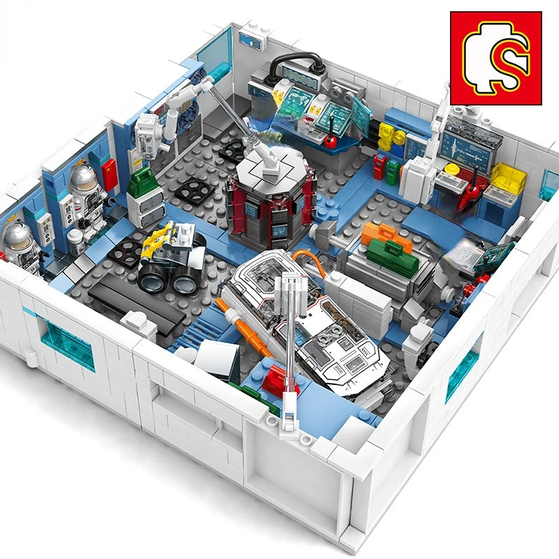 

SEMBO 4-IN-1 Space Station Model Building Blocks with Astronaut Mini Dolls Early Learning Science DIY Bricks STEM Toys for 7+