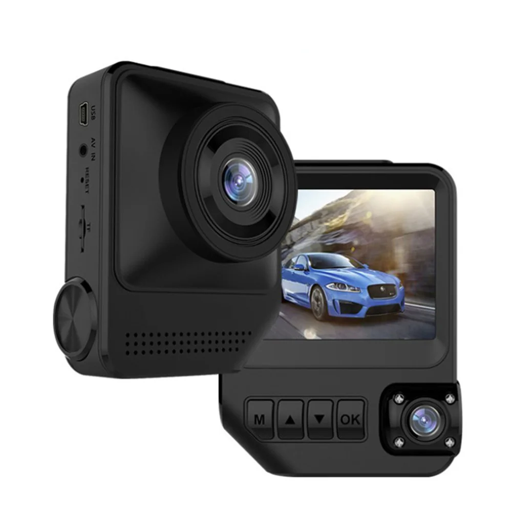 

170 Degree Black Wide Angle 2.31 Inch 1080P Front Dual Lens Tachograph Rear View Camera Car DVR Video Recorder Data Recorder