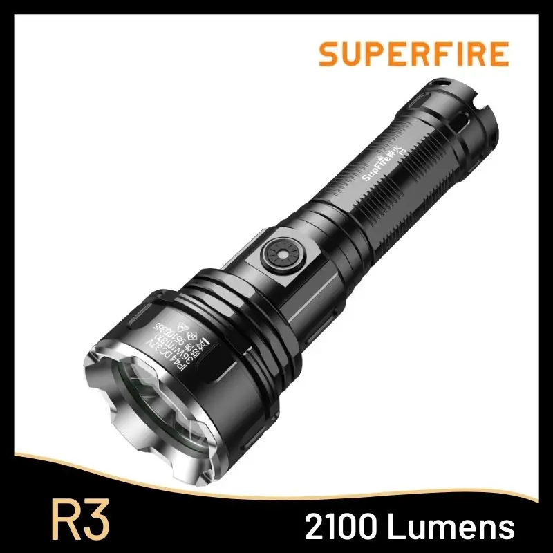 

SupFire R3 Flashlights 2000lumens Rechargeable Led Torch Lantern Super Bright Long-Range Searchlight for Outdoor And Emergency