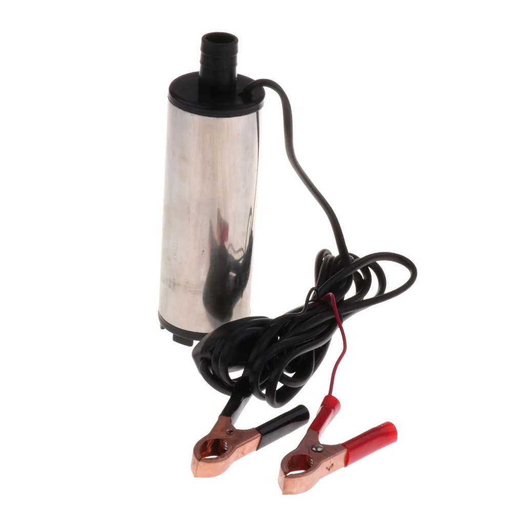 

Universal Car Submersible Pump Water Oil Fuel Pump Silver With