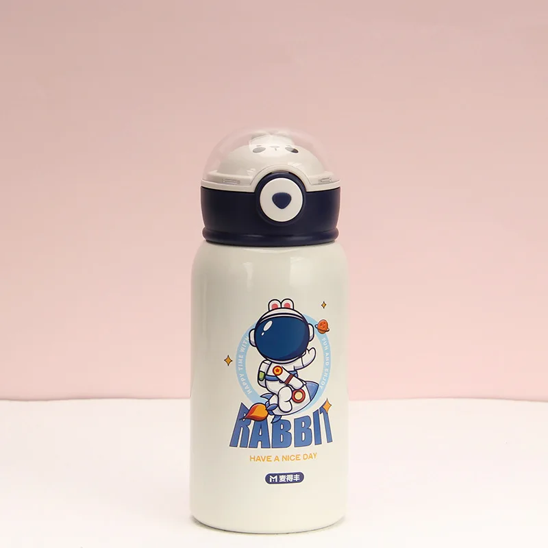 

Детская бутылка для воды, чашка из нержавеющей стали 304 с соломинкой, 500 мл, термос, бутылка для детской тыквы, для питья в школе