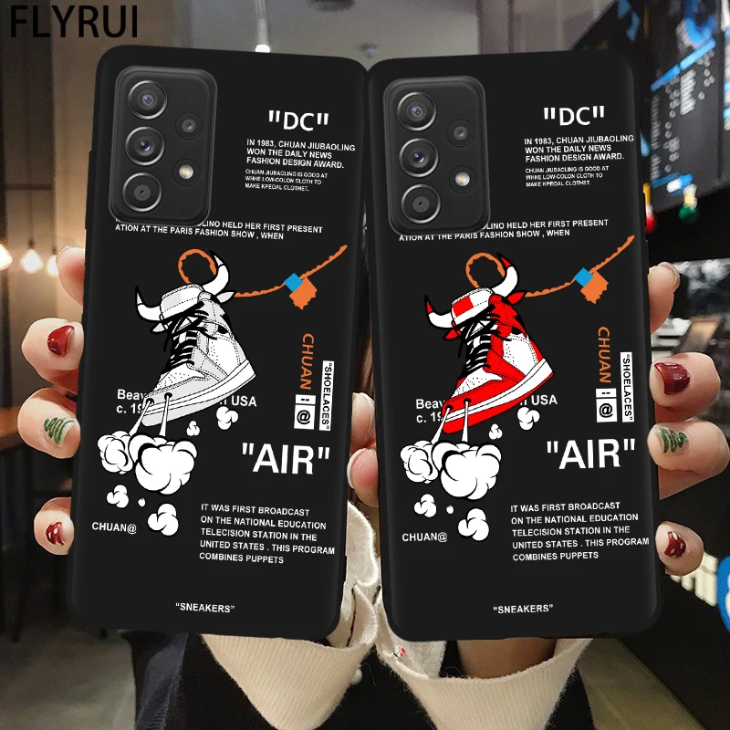 Street AIR shoes Sneaker Phone Case For Samsung Galaxy A53 A52 A51 A72 A71 A73 A33 A32 A31 A21S S20 S21 FE S22 S23 Plus Ultra Co