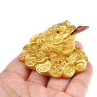 1pc chinese fortune frog feng shui lucky money toad home office decoration home decoration accessories for living room