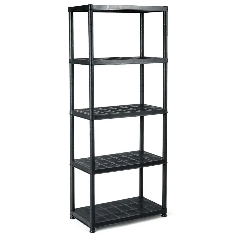 

Gymax Heavy Duty 18"W x 36"D x 73"H 5-Shelf Garage Shelves, Black