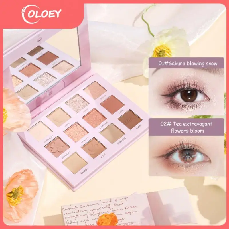 

Makeup Gift Glitter Matte Eyeshadow 1pcs Shimmer Shiny Sequins 12 Color Eye Shadow Palette Eyes Cosmetics