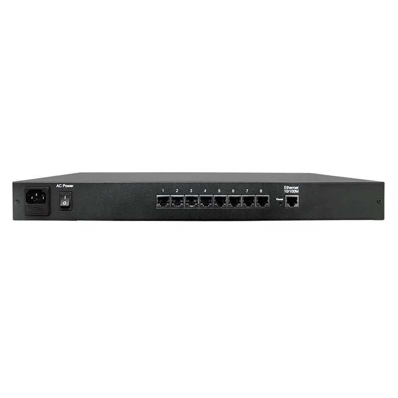 

Serial Device Server 8 ports RS232 RS485 RS422 to Ethernet 100M TCP/IP Modem Converter Rackmount