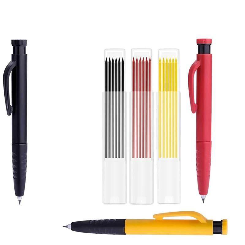 

Pencils For Carpenters,Solid Woodworking Pencils Mechanical Carpentry Pencil Set For Construction Drawing Marking
