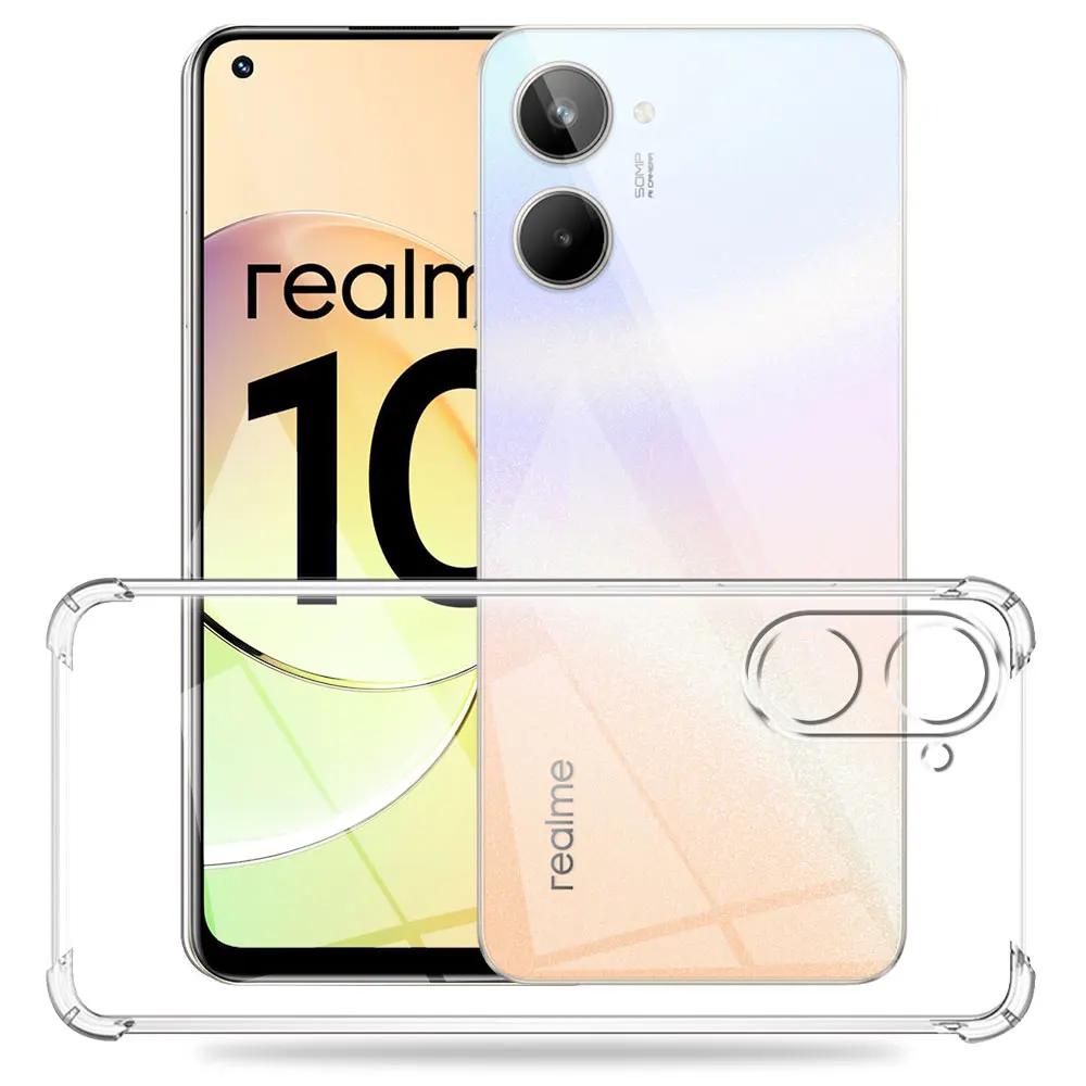 Силиконовый Мягкий противоударный Прозрачный чехол для Oppo Realme 10 4G