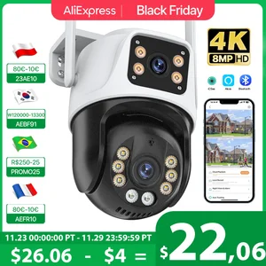 Камера Наружного видеонаблюдения, 8 Мп, 4K, Wi-Fi, HD, 4 МП, H.265