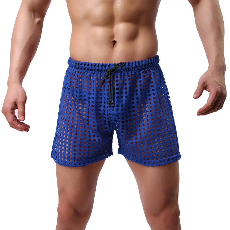 

WOXUAN Men's Hollow Boxers New Fashion Loose Sexy Mesh Hollow Pants Comfortable Breathable Sexy Mesh Pants Quick Dry Underwear