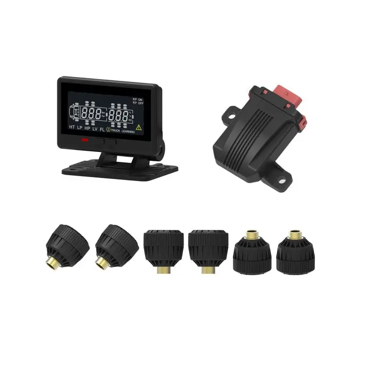 

TPMS Factory 199Psi External Sensor Tire Pressure Monitoring System for RV Truck Trailer Bus 6 8 10 12 14 16 18 22 Wheels